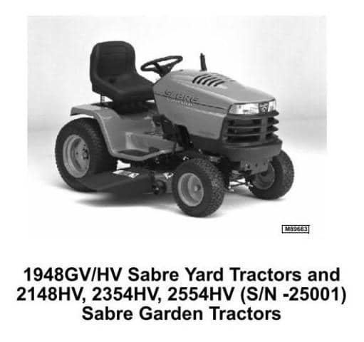 John Deere 1948GV/HV, 2148HV, 2354HV, 2554HV Sabre Tractors Service Repair Manual 1 John Deere 1948GV-HV, 2148HV, 2354HV, 2554HV Sabre Tractors Service Repair Manual