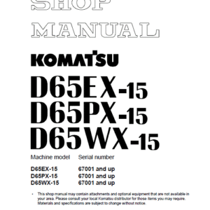Komatsu D65EX-15 Repair Manual