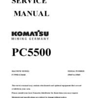 Komatsu PC5500-D 15045-15065 Service Manual
