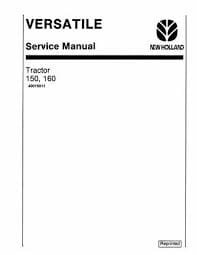 New Holland Versatile 150 160 4WD Tractors Service Repair Manual 1 New Holland Versatile 150 160 4WD Tractors Service Repair Manual