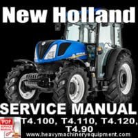New Holland T4.100 T4.110 T4.120 T4.90 Tractors Parts Catalog Manual