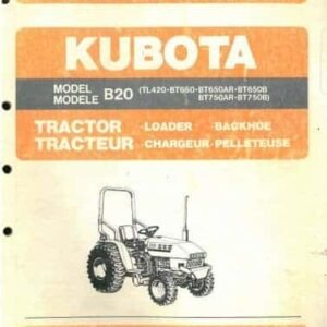 Kubota B20 Tl420 Bt650 Bt750 Parts Catalog Manual