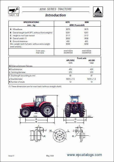 Agco Massey Ferguson 8200 Tractors Repair Manual