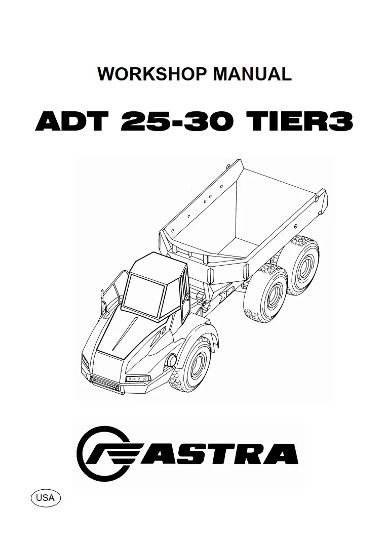 Astra ADT 25-30 Articulated Dumper TIER3 Workshop Manual