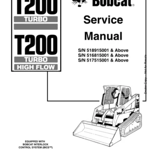 Bobcat T200 Turbo Compact Track Loader Service Manual