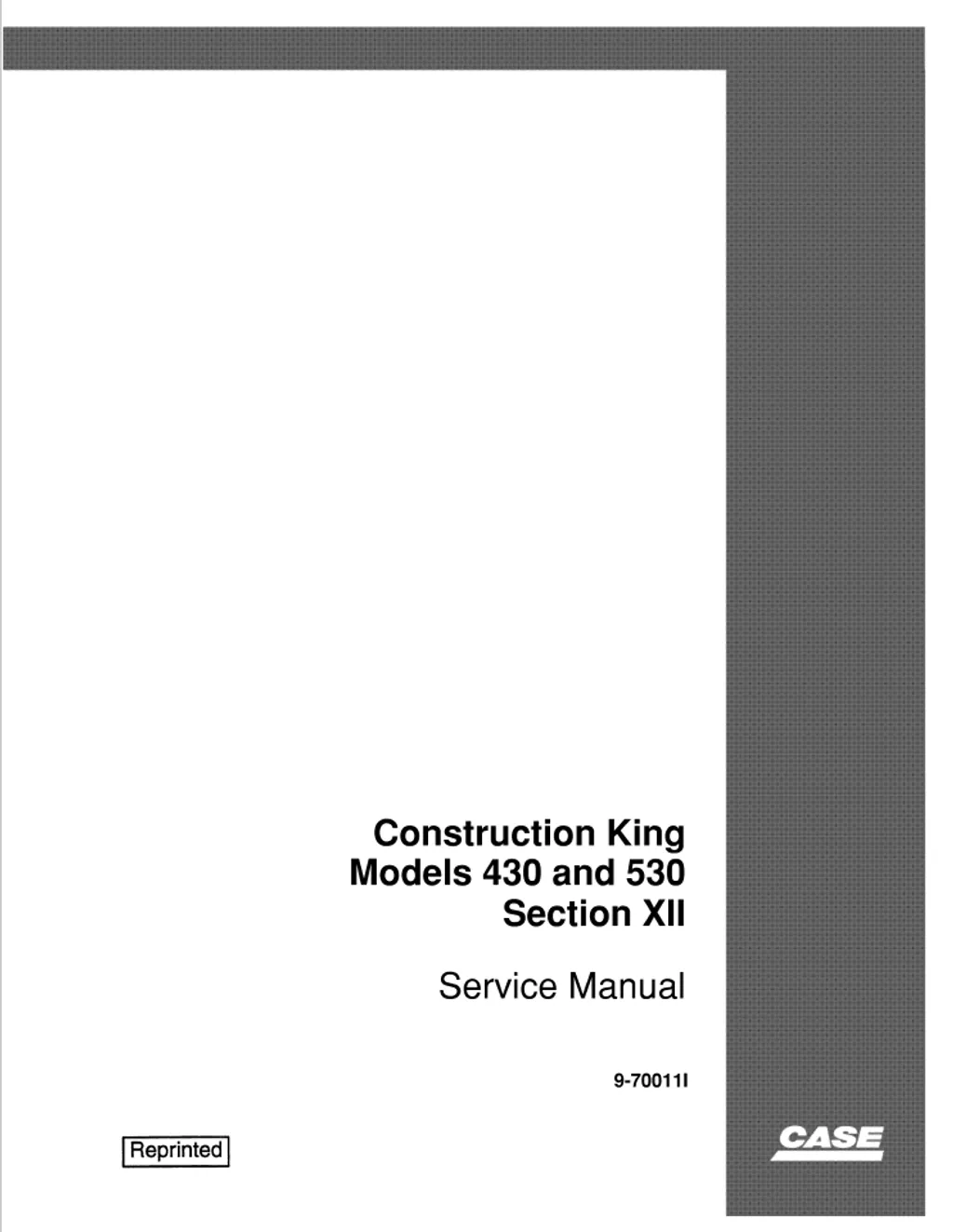 Case 530CK 530 Backhoe Service & Repair Manual
