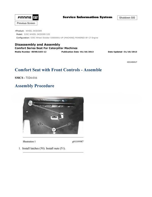 Caterpillar 535C Wheel Skidder Service Repair