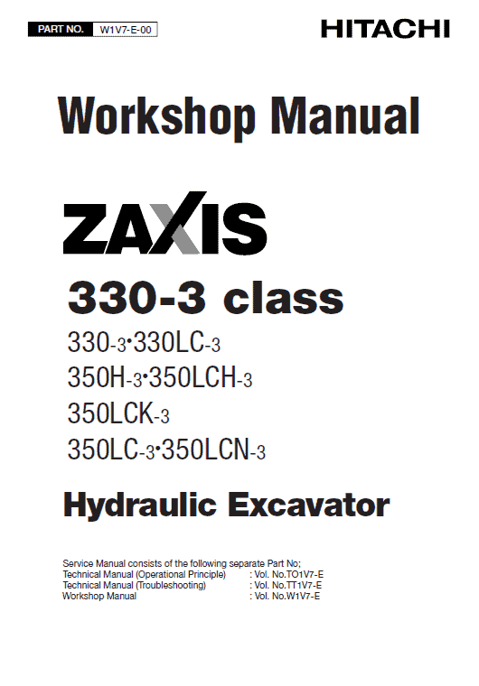 Hitachi Zaxis 330-3 330lc-3 Service Repair Manual