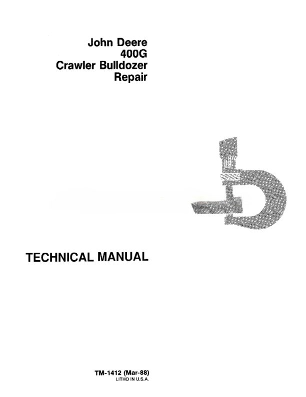 John deere 400g crawler Technical manual