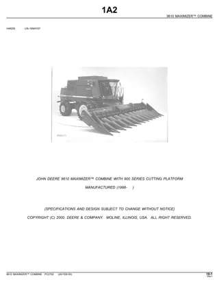 Cat Repair Manual (PDF) John deere 9610 maximizer combine parts manual