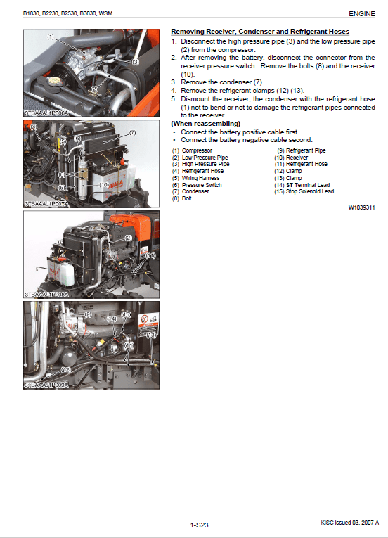 Cat Repair Manual (PDF) Kubota B1830 B2230 Tractor Service Manual