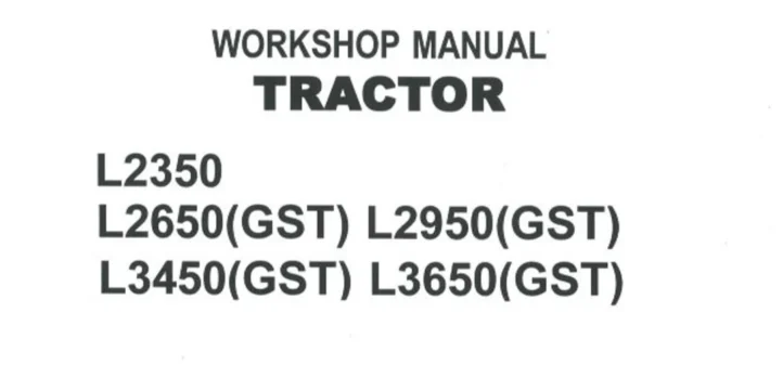 Kubota L2350 L3450 L3650 Service Pdf Manual