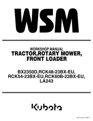 Kubota RCK54P23BX Tractor Service Manual