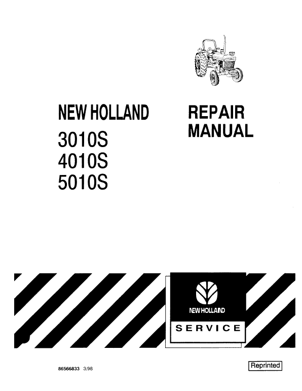 Cat Repair Manual (PDF) NEW HOLLAND 3010S 4010S 5010S TRACTOR Service Manual