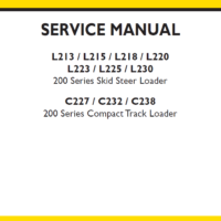 New Holland 200 L213 L215 Skid Steer Service Manual