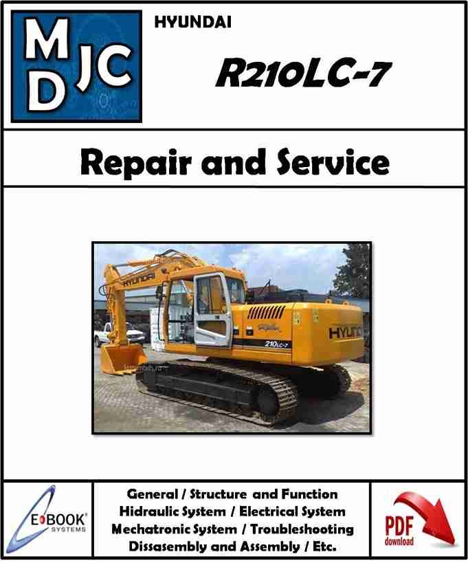 Cat Repair Manual (PDF) Robex 210LC-7 R210LC-7 Hyundai Crawler Service Manual