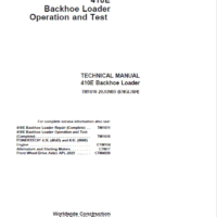 John Deere 410E Backhoe Loader Technical Manual