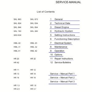 Terex Hr 42 Specifications Excavator Workshop Service Manual