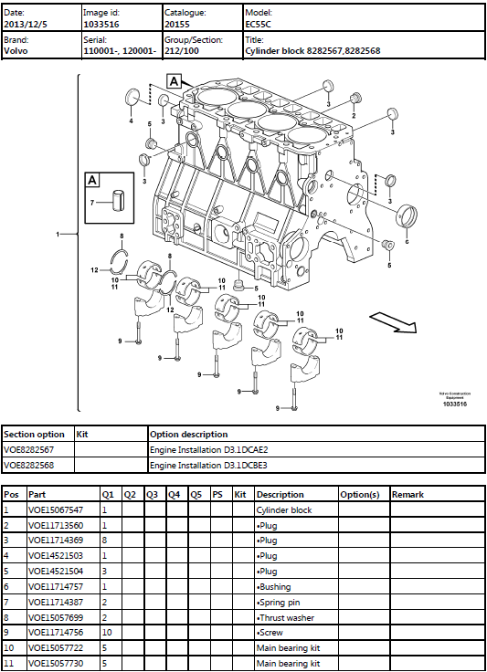 Volvo Ec55c Service Parts Manual 2 Volvo EC55C Compact Excavator Parts