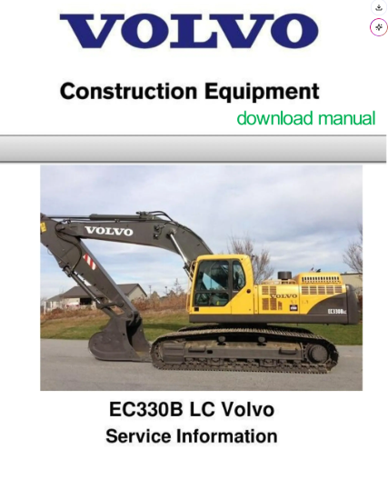 Cat Repair Manual (PDF) Volvo Ec330b Lc Excavator Service Repair Manual