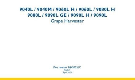 New Holland 9060l H 9060l Grape Harvester Service Manual