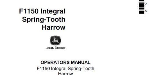 John Deere F1150 Integral Spring-Tooth Harrow Operator’s Manual