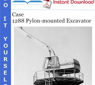 Case 1288 Poclain Excavator Operators Manual