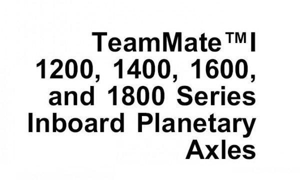 John Deere TeamMate I 1200, 1400, 1600, and 1800 Series Inboard manual