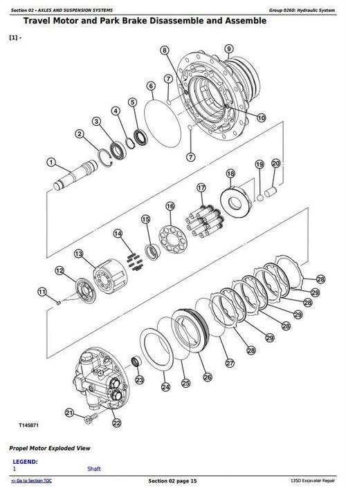 John Deere 135D RTS Excavator Repair Service Manual Pdf TM10743