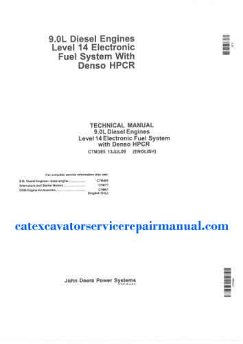 John Deere Powertech Plus 9.0l Diesel Engines Ctm385 Technical Manual Illustration