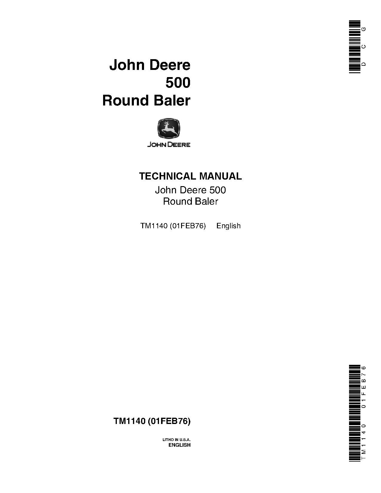 Cat Repair Manual (PDF) John Deere 500 Round Balers Technical Manual